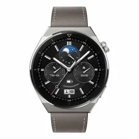 Смарт часы HUAWEI WATCH GT 3 Pro (Light Titanium Case Gray Leather Strap) (ODN-B19) (55028474)