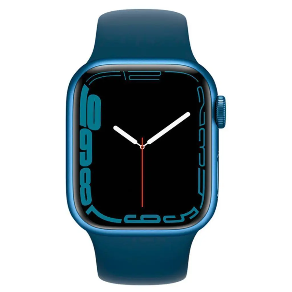 Смарт часы APPLE Watch Series 7 GPS, 45mm Blue Aluminium Case with Abyss Blue Sport Band (MKN83GK/A)