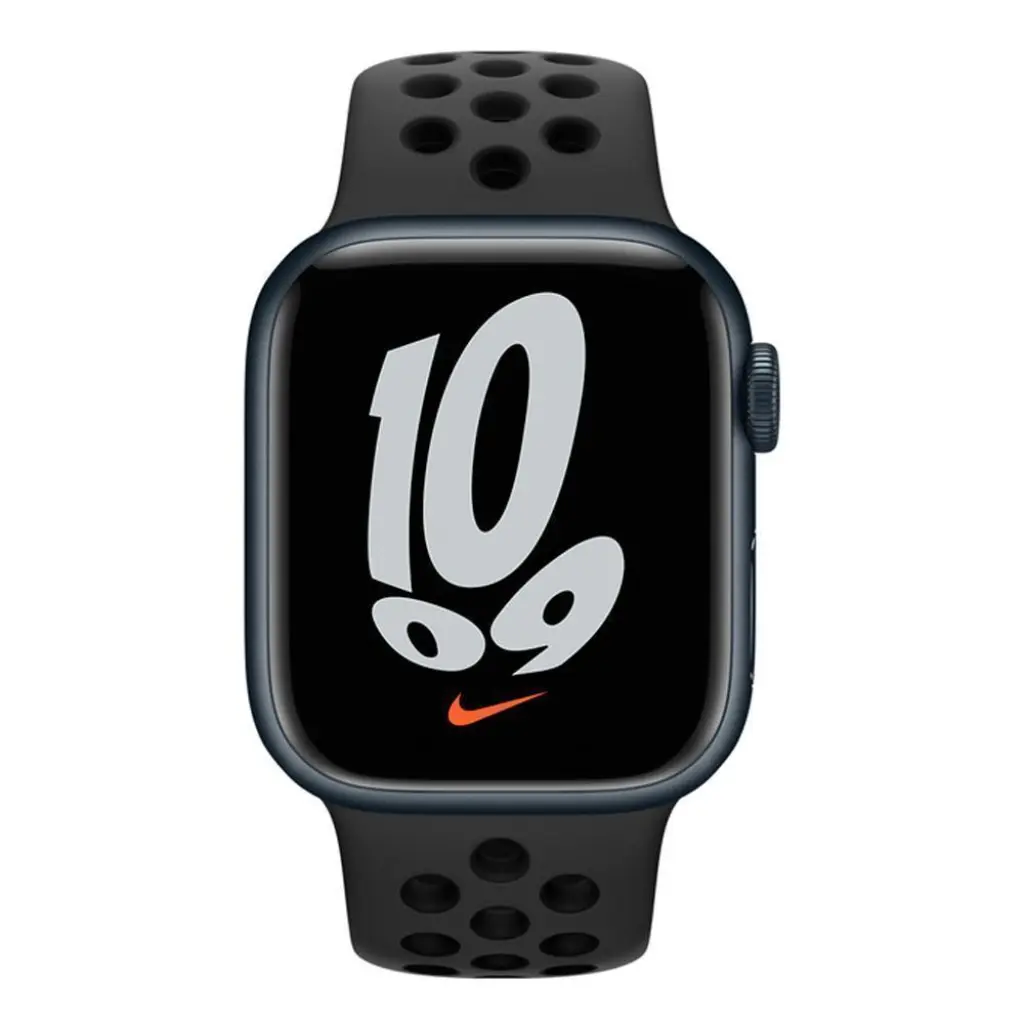 Смарт часы APPLE Watch Nike Series 7 GPS, 41mm Midnight Aluminium Case with Anthracite/Black Nike Sport Band (MKN43GK/A)