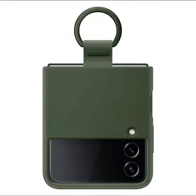 Чехол для телефона SAMSUNG Silicone Cover with Ring Z FLip4 Khaki (EF-PF721TGEGRU)