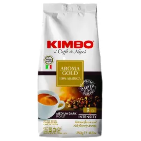 Кофе в зернах KIMBO Aroma Gold 100% Arabica 250 гр.