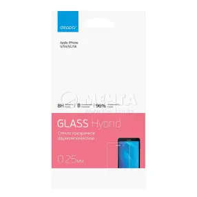 Защитная пленка для дисплея DEPPA Apple iPhone 5s/SE, стекло прозрачное, Hybrid (62007)(0)