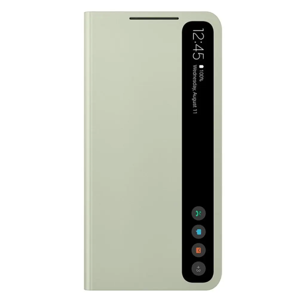 Чехол для телефона SAMSUNG Smart Clear View Cover S21 FE olive green (EF-ZG990CMEGRU)