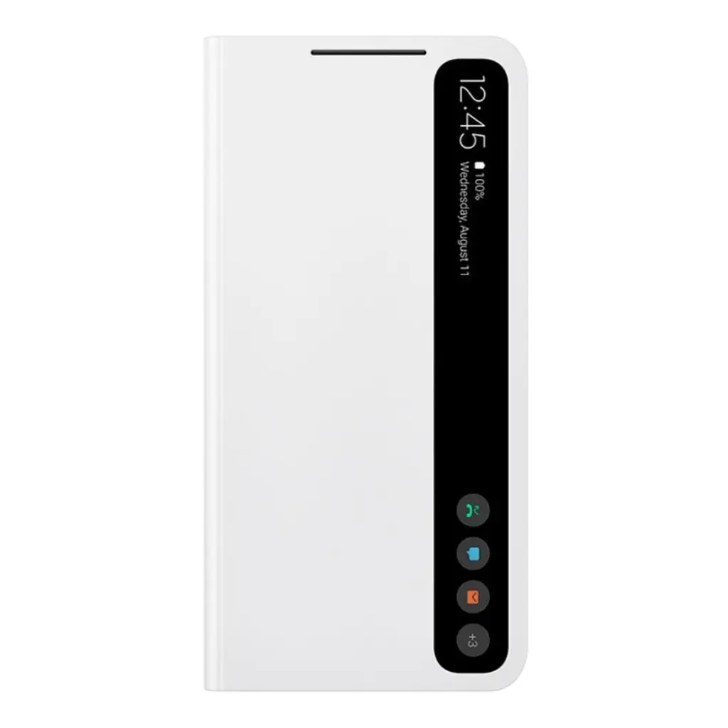 Чехол для телефона SAMSUNG Smart Clear View Cover S21 FE white (EF-ZG990CWEGRU)