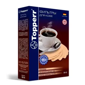 Фильтр (для кофе) TOPPERR 3014 №4/100 шт. коричневый