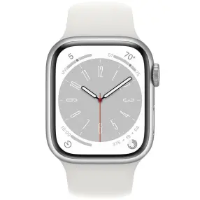 Смарт часы APPLE Watch Series 8 GPS 41mm Silver Aluminium Case with White Sport Band - Regular (MP6K3GK/A)