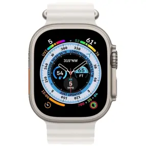 Смарт часы APPLE Watch Ultra GPS + Cellular, 49mm Titanium Case with White Ocean Band (MNHF3GK/A)