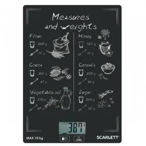 Кухонные весы SCARLETT SC KS57P64 (меры и веса)
