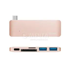 Адаптер для телефона DEPPA USB C для Macbook 5в1, золото (72219)(0)