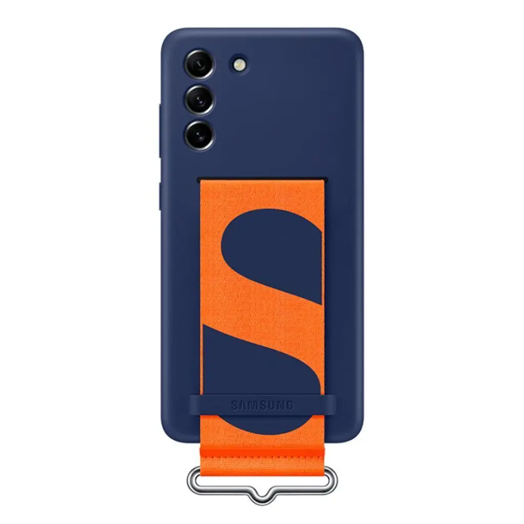 Чехол для телефона SAMSUNG Silicone with Strap Cover S21 FE navy (EF-GG990TNEGRU)