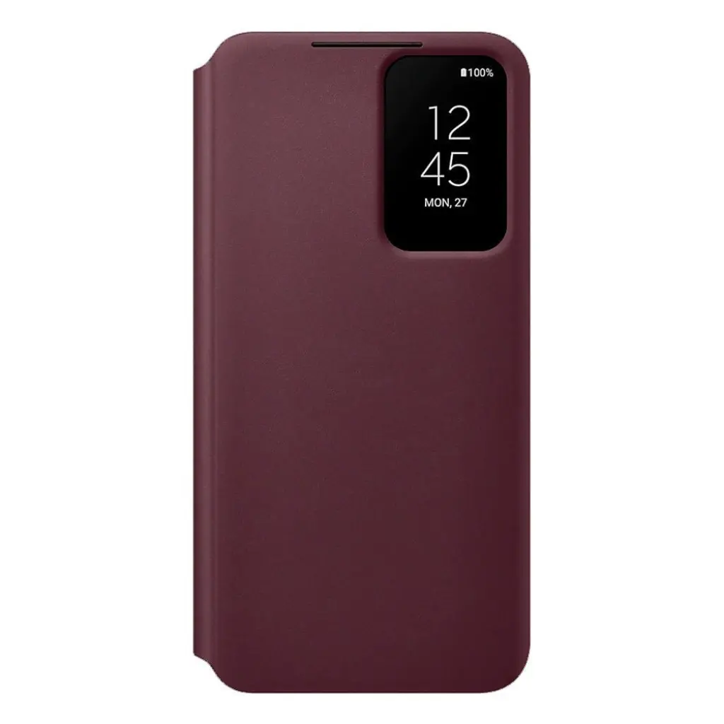 Чехол для телефона SAMSUNG Smart Clear View Cover (S22) burgundy (EF-ZS901CEEGRU)