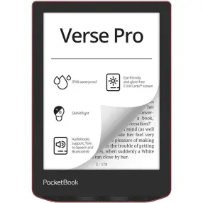 Электронная книга POCKET BOOK 634 Verse Pro (PB634-3-CIS) (Passion Red)
