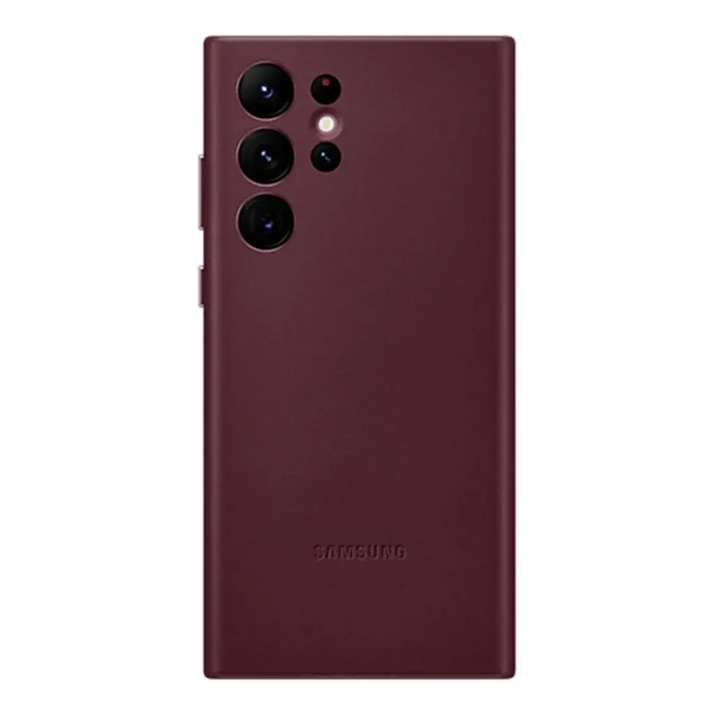 Чехол для телефона SAMSUNG Leather Cover (S22 Ultra) burgundy (EF-VS908LEEGRU)