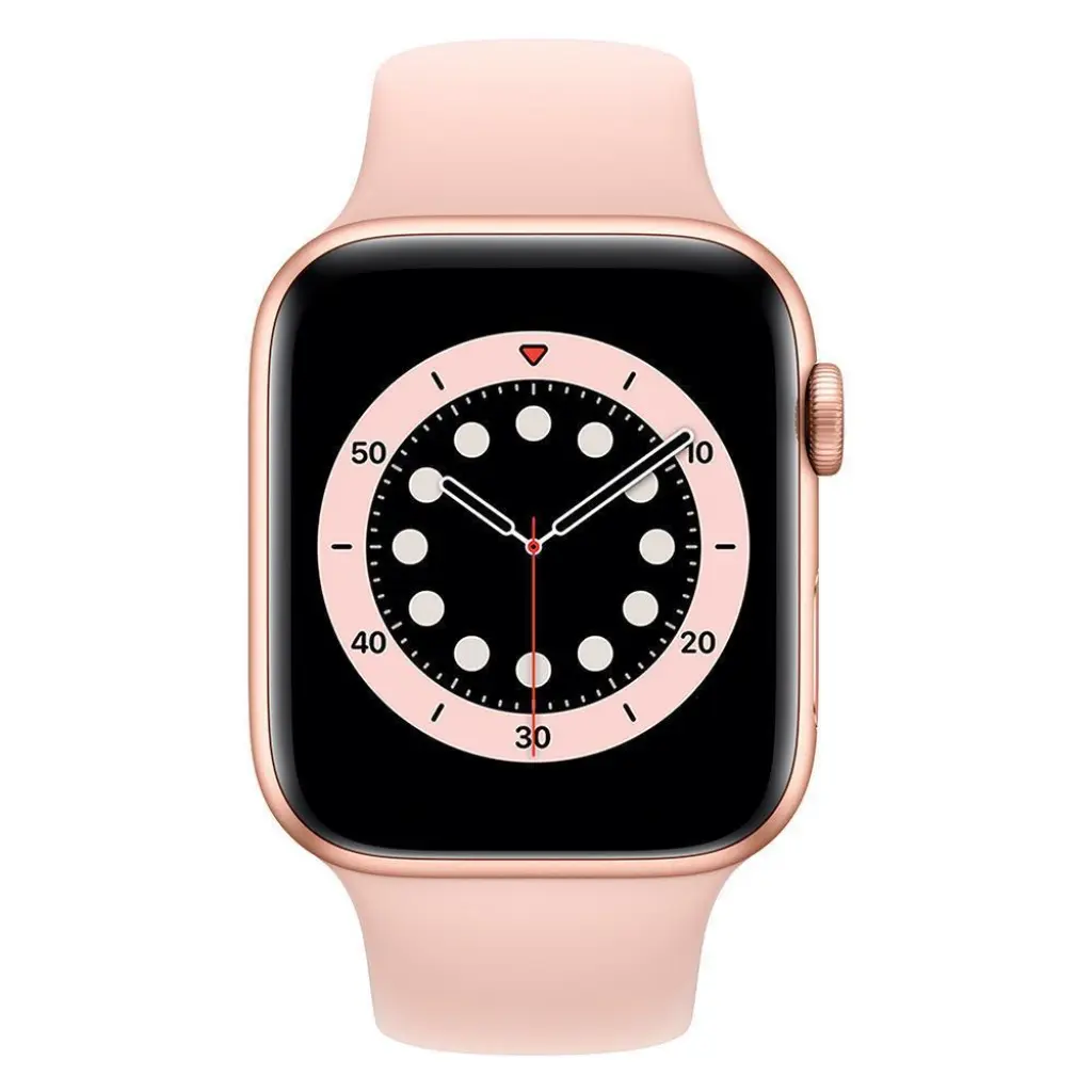 Смарт часы APPLE Watch Series 6 GPS, 44mm Gold Aluminium Case with Pink Sand Sport Band (M00E3GK/A)