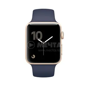 Смарт часы APPLE Watch Series 2 42mm Gold Aluminium Case with Midnight Blue Sport Band Model A1758 MQ152GK/A(0)
