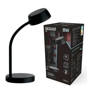 Лампа настольная GAUSS Qplus GTL601 8W 600Lm 4000K черный