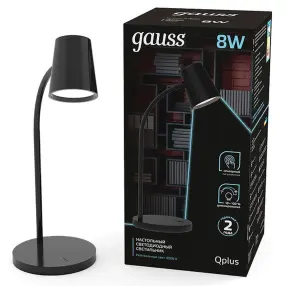 Лампа настольная GAUSS Qplus GTL603 8W 600Lm 4000K чёрный