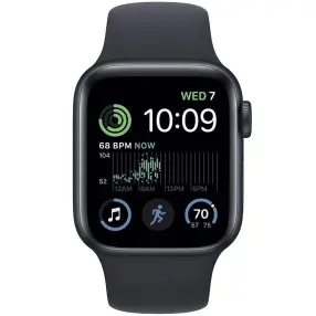 Смарт часы APPLE Watch SE 2022 GPS, 40mm Midnight Aluminium Case with Midnight Sport Band - Regular (MNJT3GK/A)
