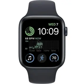 Смарт часы APPLE Watch SE 2022 GPS, 44mm Midnight Aluminium Case with Midnight Sport Band - Regular (MNK03GK/A)