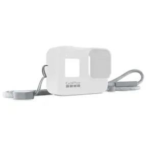 Чехол для экшн камеры GO PRO Hero 8 силиконовый с ремешком белый (AJSST-002)