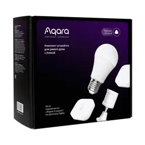 AQARA комплект с умной лампой SYK41 (2 датчика(WSDCGQ11LM,RTCGQ11LM), умная лампочка (ZNLDP12LM), беспроводная кнопка( WXKG11LM))